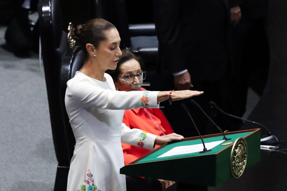 Claudia Sheinbaum takes the oath as Mexico's new president. Claudia Sheinbaum takes the oath as Mexico's new president.